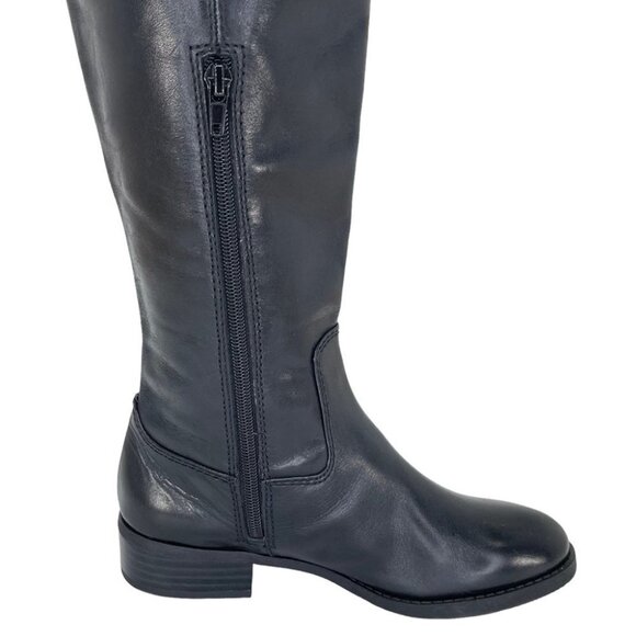 International Concepts Fawne Black Leather Knee High Womens Boots Size 5M - Picture 8 of 14